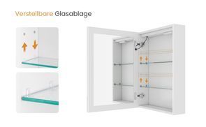 Verstellbare Glasablage