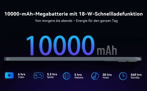 Lange Akkulaufzeit und schnelles Aufladen